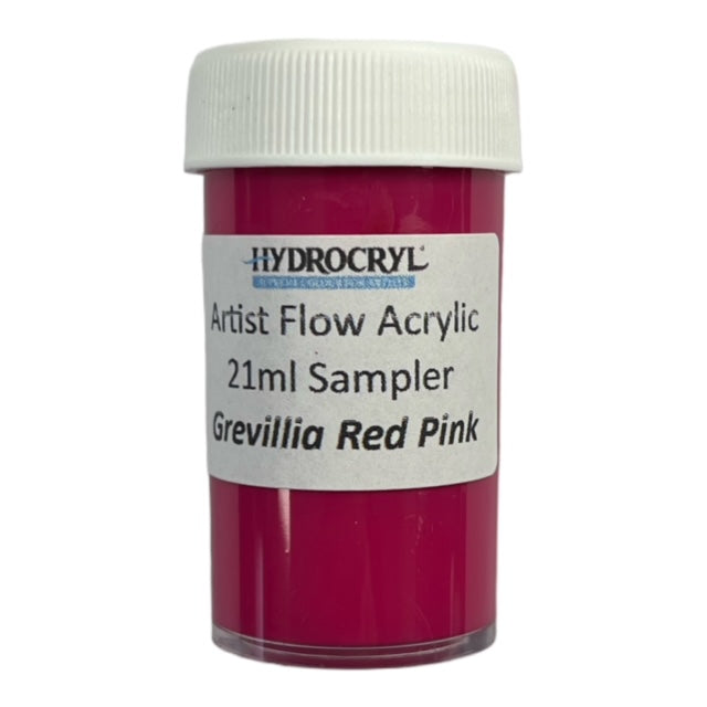 GREVILLEA RED PINK Hydrocryl Artist Flow Acrylic 21ml Sampler