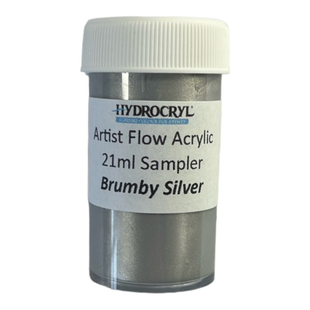 BRUMBY SILVER Hydrocryl Artist Flow Acrylic 21ml Sampler