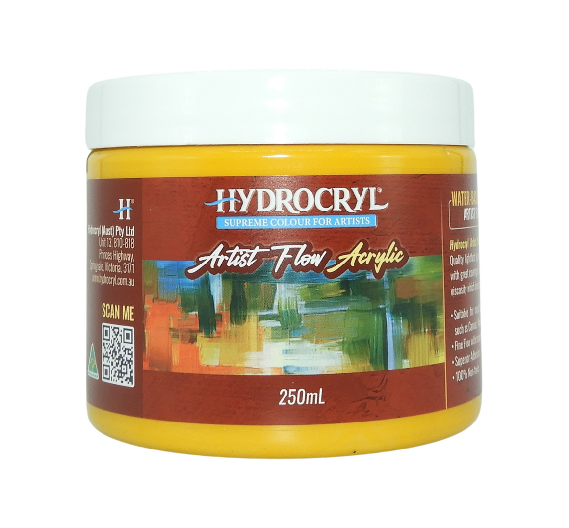 WATTLE YELLOW Hydrocryl Artist Flow Acrylic 250ml